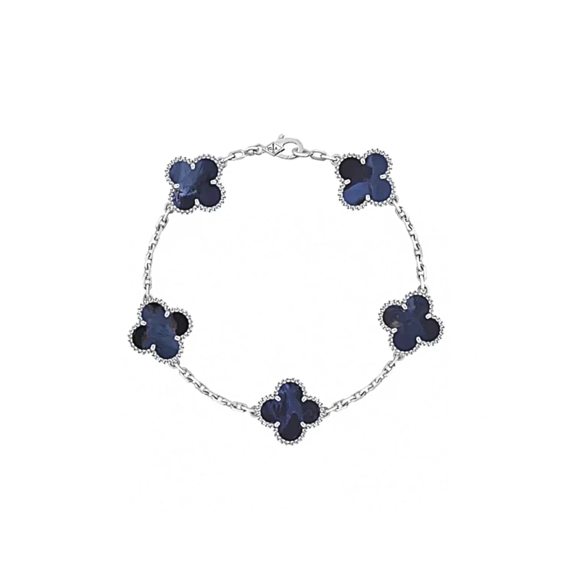 V*N CL*F arpels vintage alhambra bracelet, 5 motifs vcarp7s400